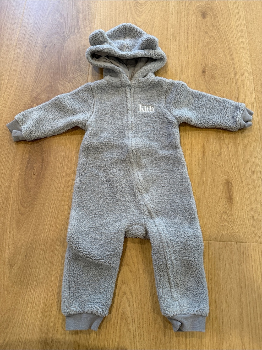 Kith Gray Sherpa Hooded One-Piece with Bear Ears